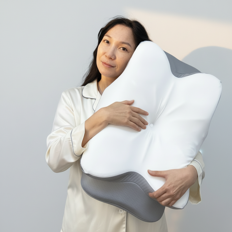 Elmira tenant l'oreiller SILK